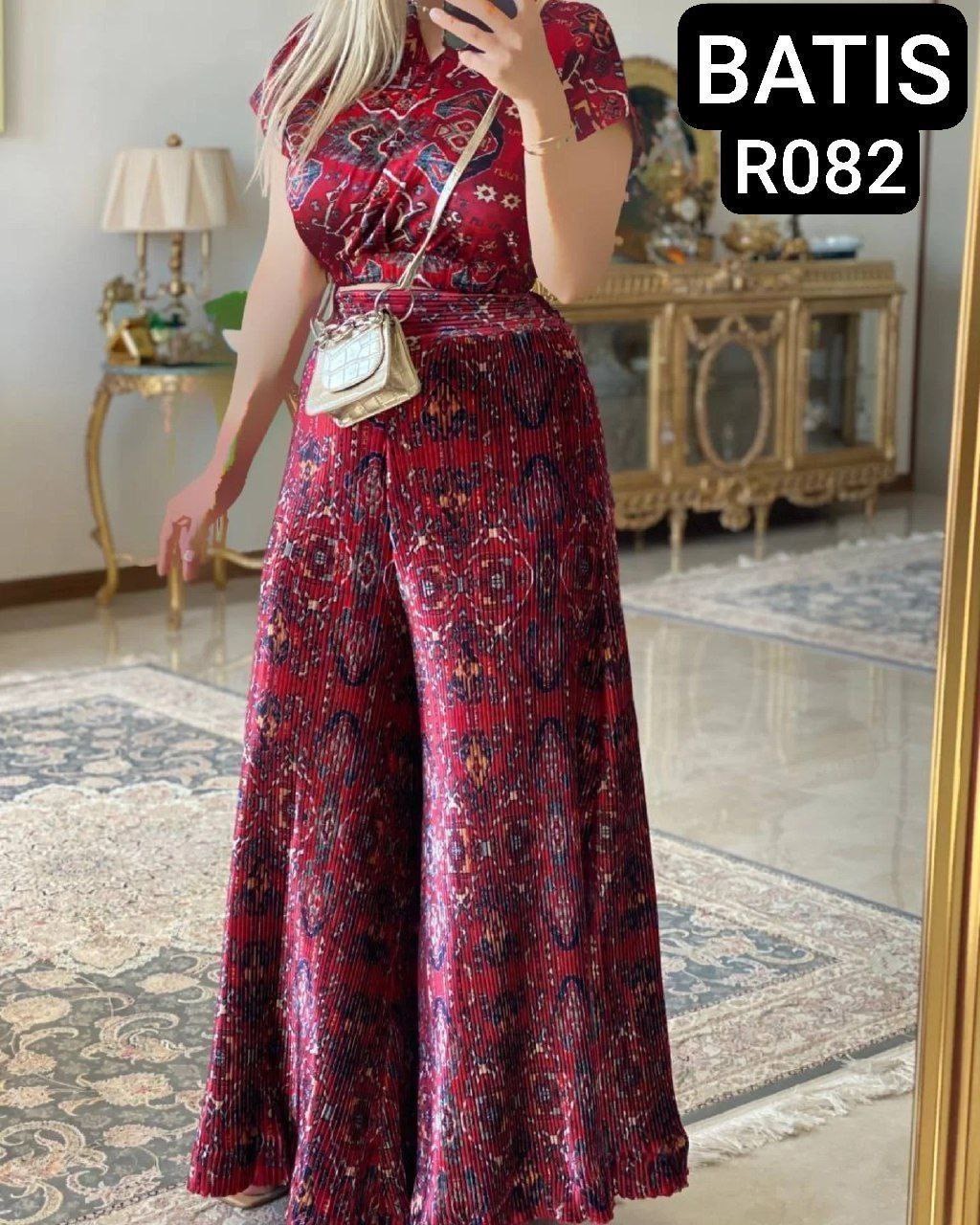 ست کراپ و شلوار زنانه