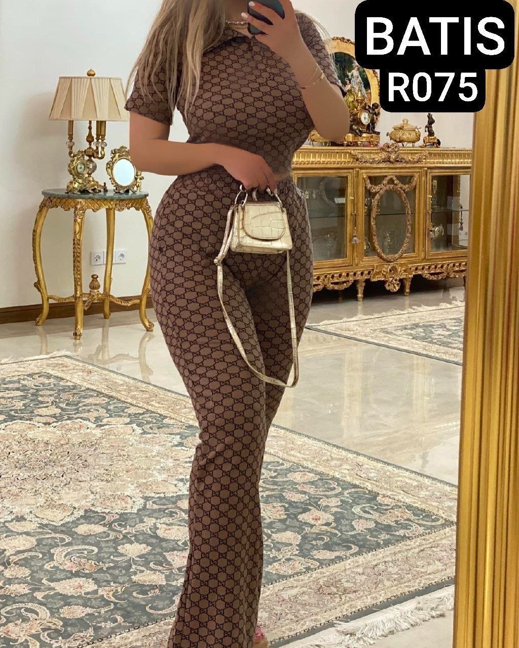 ست دوتیکه کراپ و شلوار زنانه